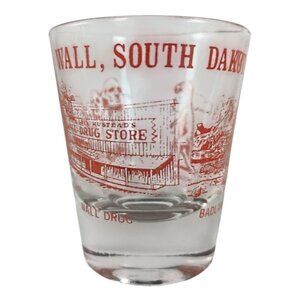Wall South Dakota Shot Glass  2-1/4" Vintage